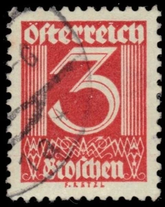 AUSTRIA 305 (Mi449) - Numeral of Value "1925 Scarlet" (pf52986) - Picture 1 of 1