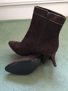 Roland Cartier Brown Suede Ankle Boots Saucy Sue Size 7 EU 40 - Picture 1 of 8