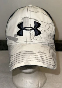 Adult Under Armour Hat OSFA Adjustable Breathable White Embroidered Fishing - Picture 1 of 6
