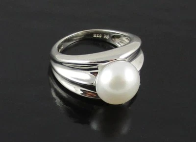 Honora Cultured Pearl 9.5mm Polished Sterling Silver Ring - Size 10 - Image 1 of 4