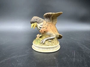 Estatuilla de porcelana vintage Lefton China Baby Robin Bird años 70 Japón KW1637 - Imagen 1 de 8