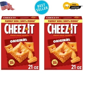 Cheez-It Cheese Crackers Baked Snack Crackers Size Extra Toasty 21 oz Box 2 Box - Picture 1 of 8