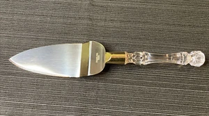 Stainless Steel Serrated Cake Server w/ Clear Acrylic Handle Wedding Table - Picture 1 of 3