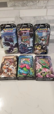 6 Pokémon TCG Battle V Decks Lot Factory Sealed Venusaur Rayquaza Lycanroc  - Image 1 of 4