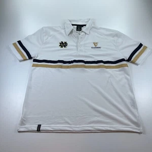 Camisa Polo Guinness Notre Dame Lucha Irlandesa Para Hombres Grande Blanca Cerveza Irsih NCAA - Imagen 1 de 8