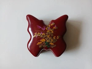 Vintage Butterfly Nesting Boxes Cranberry Red 3.5 inches - Picture 1 of 8