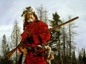 WESTERN ARTIST PAUL CALLE, THE MOUNTAIN MAN LIMITED EDITION CANVAS PRINT 22 X 30 - Picture 1 of 1