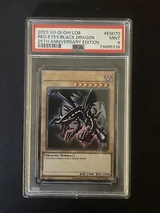 Yu-Gi-Oh Red-Eyes Black Dragon LOB-EN070 25th Anniversary Edition PSA 9 - Picture 1 of 2