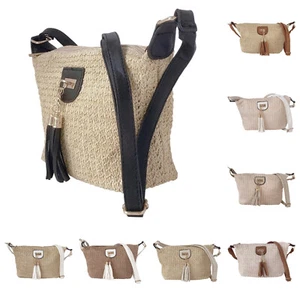 Damen Umhängetasche mit Zierquasten Schulter Handtasche Reisetasche C8165 - Bild 1 von 12