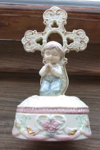 First Communion Porcelain Boy Figurine 7" Formalities Baum Bros Cake Topper SO12 - Picture 1 of 3