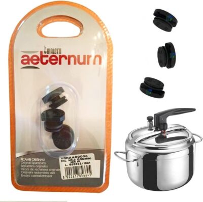 Amacoam Guarnizione di Ricambio Pentola a Pressione Guarnizione in Gomma di Ricambio Diametro Interno 22 cm Anelli di Tenuta in Silicone di Ricambio Compatibile con WMF Perfect Coperchio Pentola