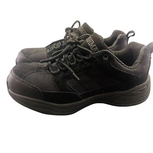 Brahma black steel toe sneakers lace up size 7 - Picture 1 of 8
