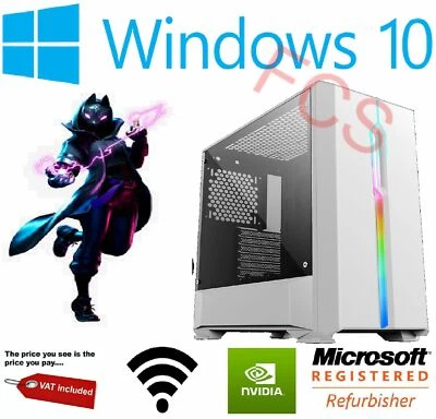 ULTRA FAST i3 i5 i7 Desktop Gaming Computer PC 2TB 16GB RAM GTX 1660 Windows 10 - Image 1 of 4