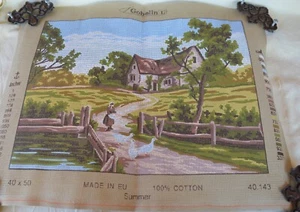 Gobelin L Printed 100% Cotton Needlepoint Canvas #40143 SUMMER Made in EU - Picture 1 of 14