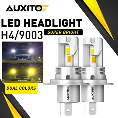 AUXITO H4 9003 LED Headlight Hi Low Beam Conversion Kit Dual Colors White Yellow - Image 1 of 4