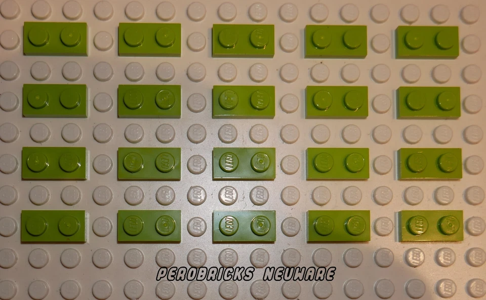 Lego Basic 20 Platten 1x2 lime #6225 #3023 NEUWARE - Bild 1 von 1