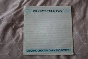 PEUGEOT CAR AUDIO CATALOGUE CIRCA 1984 - Picture 1 of 3