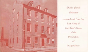 The Charles Carroll Mansion - Baltimore Maryland MD - Postkarte - Bild 1 von 2