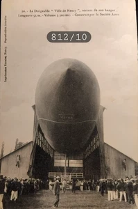 N° 812/10 -CARTE  CPA Militaire dont WW1 Le Dirigeable "VILLE DE NANCY"  Ecrite - Imagen 1 de 2