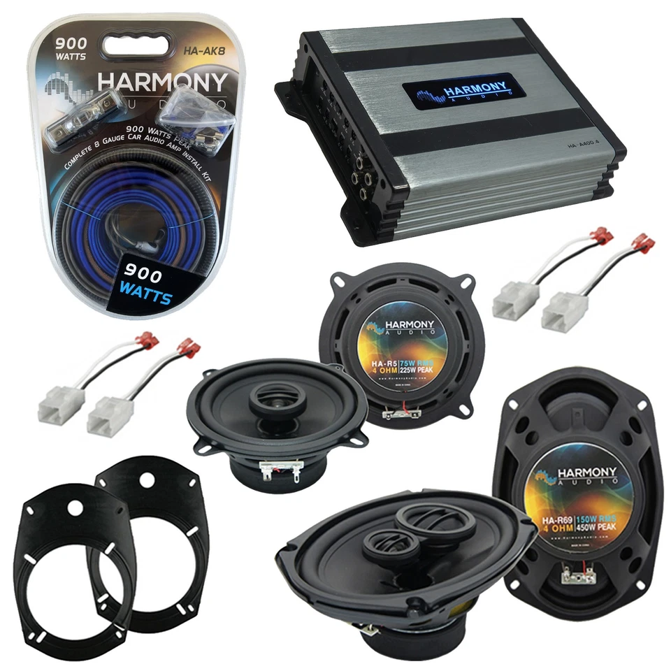 Harmony Audio HA-A400.4 800W Full Range Speaker - Black/Silver