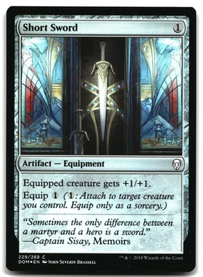 MTG Short Sword Foil C Dominaria 229 LP - Image 1 of 2