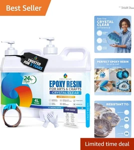 Crystal Clear 4L Epoxy Resin Kit - Perfect for Coasters, Mould Casting & More - Picture 1 of 9