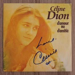 Celine Dion Signed d'amour ou d'amitie 7" Vinyl Record LEGEND RAD - Picture 1 of 1