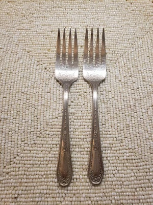 2 tenedores para ensaladas Hampton Court 1926 plateados Foto 1 de 4