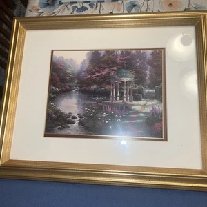 Thomas Kinkade Framed Matted - Garden of Prayer with COA - Picture 1 of 4