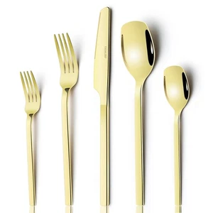 Gold Silberbesteck Set für 8, 40-teiliges Edelstahl Besteck Besteck Set mit... - Bild 1 von 7