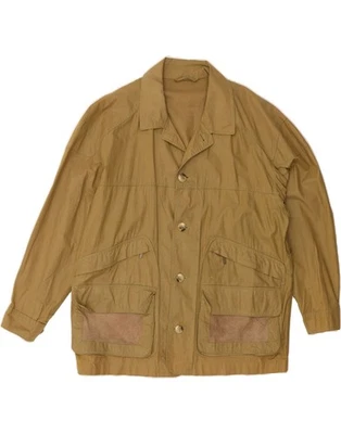 CAMEL Mens Bomber Jacket IT 50 Large Khaki Cotton BU15 - Image 1 of 3
