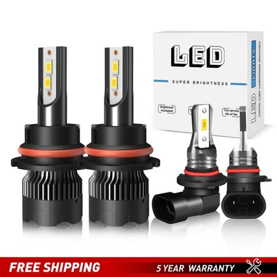 For 2001-2007 Dodge Grand Caravan LED Headlight Bulbs Hi/Lo Fog Light 6000K - Image 1 of 4