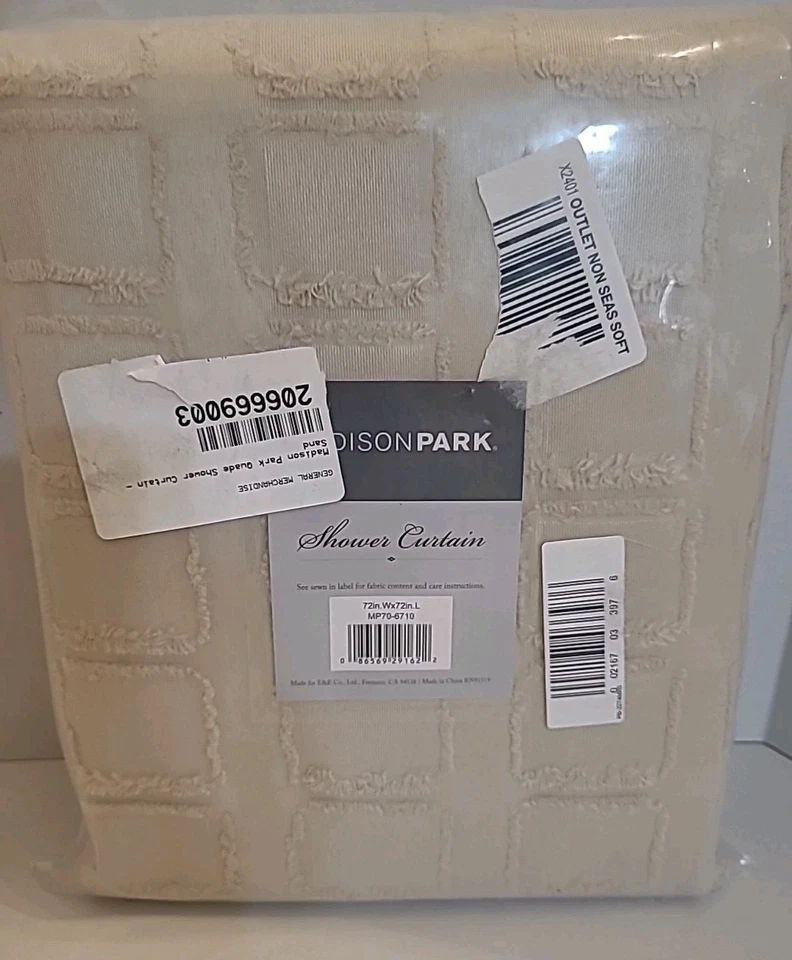 Madison Park Polyester Shower Curtain With Sand Finish Mp70-6710