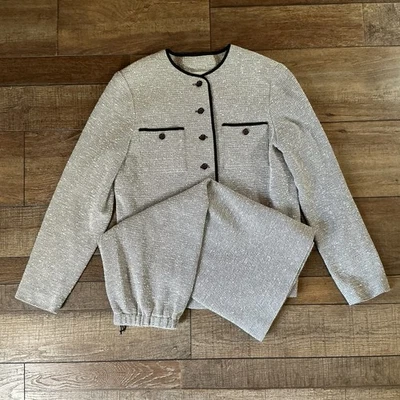 VINTAGE Size XS/S Nardis of Dallas 2-PC Skirt Suit Mod Textured Jacket Set 64708 - Image 1 of 4