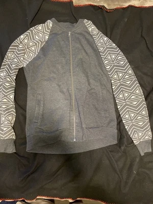 21 男式拉链灰色 L — 第 1/4 张图片