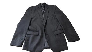 Tazio Black Wool Shell Tetron Silk Lining Blazer Two Button Boy's Coat Size M - Picture 1 of 10