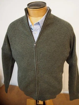 Peter Millar Crown Cane Crescent Full Zip Wool Blend Sweater NWT S $425 Green - Image 1 of 4
