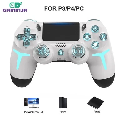 Gaminja Rgb Controller Wireless Per Ps4 Ps3 Pc Gamepad Bluetooth 6 Assi Led - Immagine 1 di 4