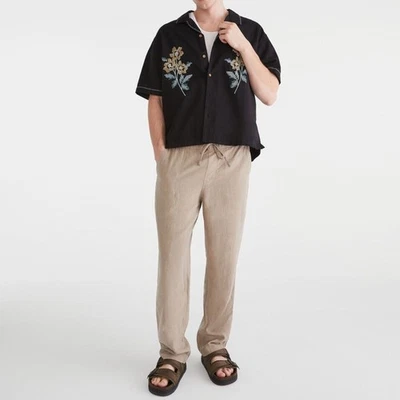 Men’s New Aeropostale Drawstring Linen Pants Size XL MSRP $55 - Image 1 of 4