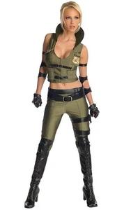 SEXY VESTIDO ELEGANTE PARA MUJER ADULTA CON LICENCIA MORTAL KOMBAT SONYA BLADE - Imagen 1 de 2