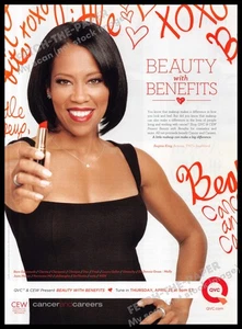 "Beauty with Benefits" 2010s Magazine Print Ad 2013 QVC Regina King Cause - Picture 1 of 1