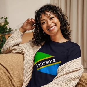 Damen Relaxed T-Shirt Tansania Flagge - Bild 1 von 3