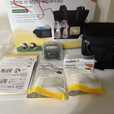 Extractor de leche eléctrico doble avanzado Medela con bolsa para llevar leer descripción Foto 1 de 4