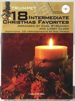 18 Intermediate Christmas Favorites Trumpet Sheet Music By Carl Fischer With CD - Image 1 of 4