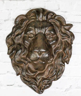 Cast Iron Aslan The King Of The Jungle Regal Lion Head Wall Plaque Figurine - Image 1 of 4