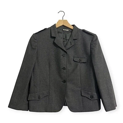Chaqueta Blazer Miu Miu Gris Lana Virgen, Talla 46Italia, M/L Foto 1 de 4