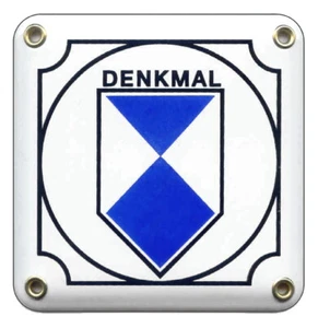 Denkmalschutz-Emaille-Schild-4 Größen-Warnschild-Hinweisschild-Schilder-TOP - Bild 1 von 1