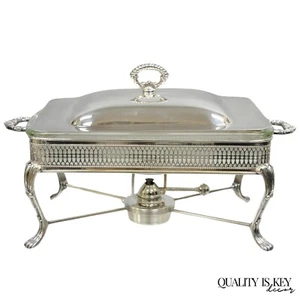 Calentador de comida buffet plato rozadora victoriano vintage Sheffield EE. UU. - Imagen 1 de 11