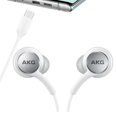 Akg Samsung Headset USB Type-C for Galaxy Tab S5e Headphones Earphones White - Image 1 of 4