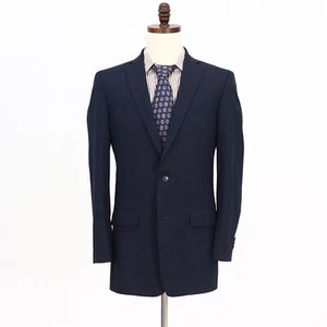 APT 9 40L Navy Sport Coat Blazer Jacket Striped 2B Polyester - Picture 1 of 11